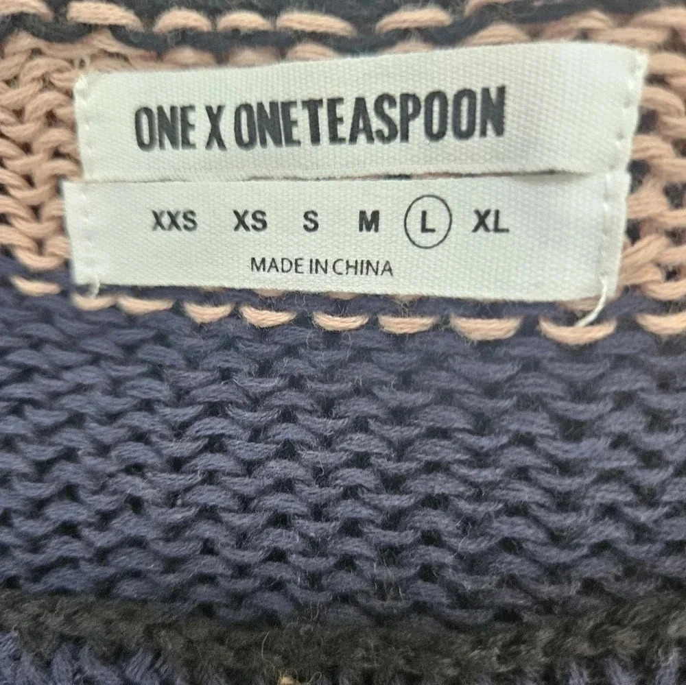 NWT Moritz sweater multi color open knit Size lar… - image 2